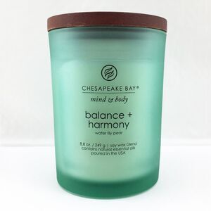 Chesapeake Bay Mind & Body Candle Balance + Harmony Water Lily Pear Scent 8.8 oz